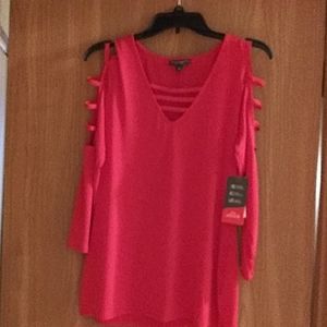 Red long sleeve top